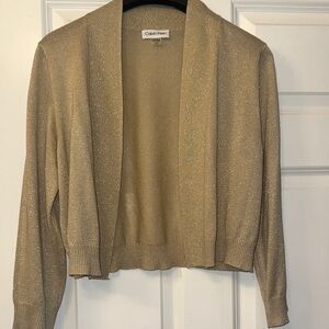 Calvin Klein Shimmering Gold Cardigan